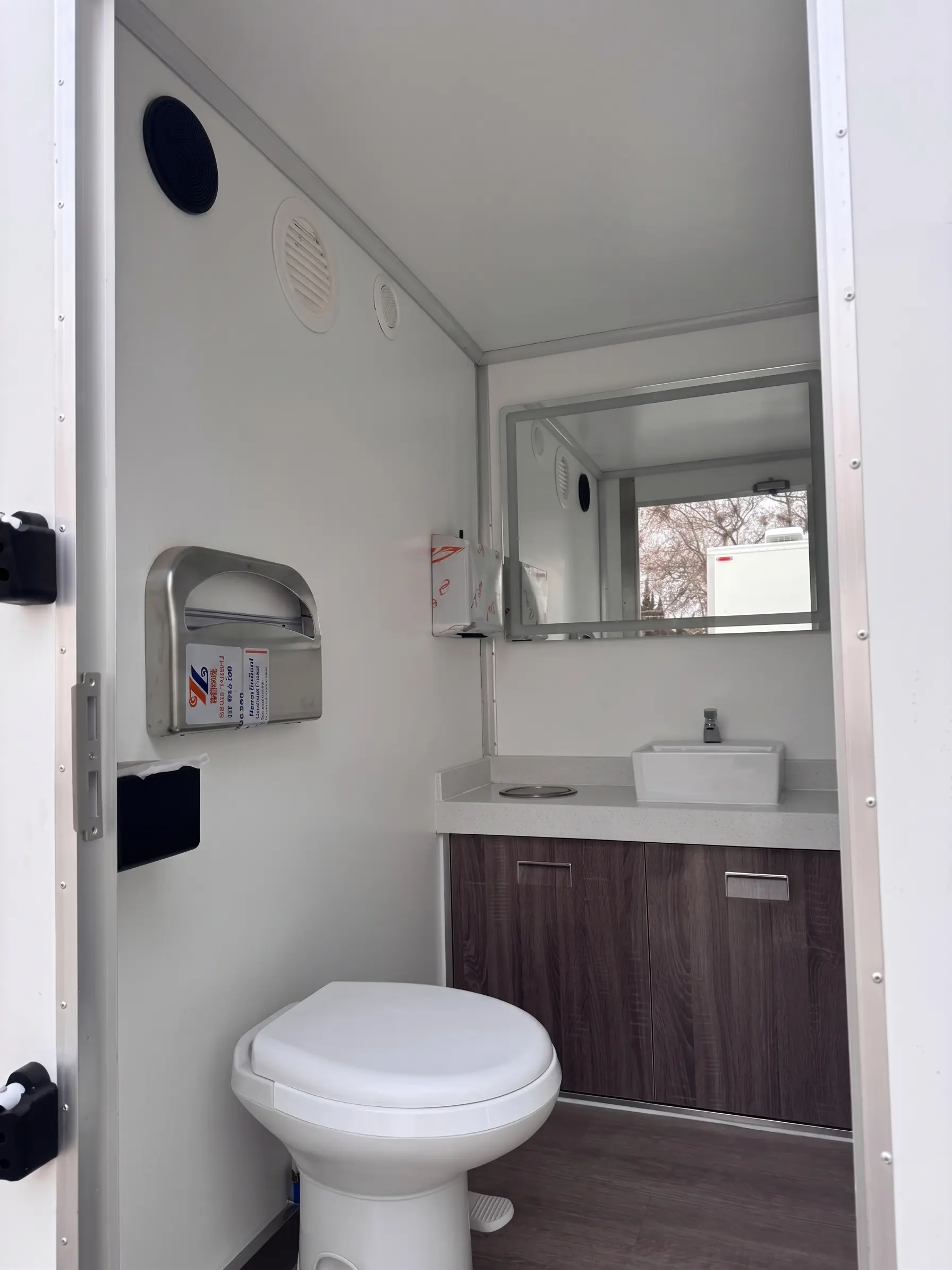 Luxury Loos restroom trailer rental in Tulsa, Oklahoma — exterior profile
